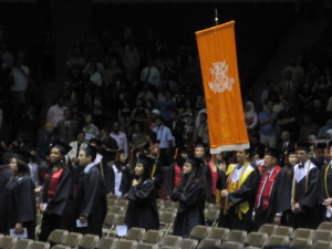 Banner Bearer in Graduation Ceremony